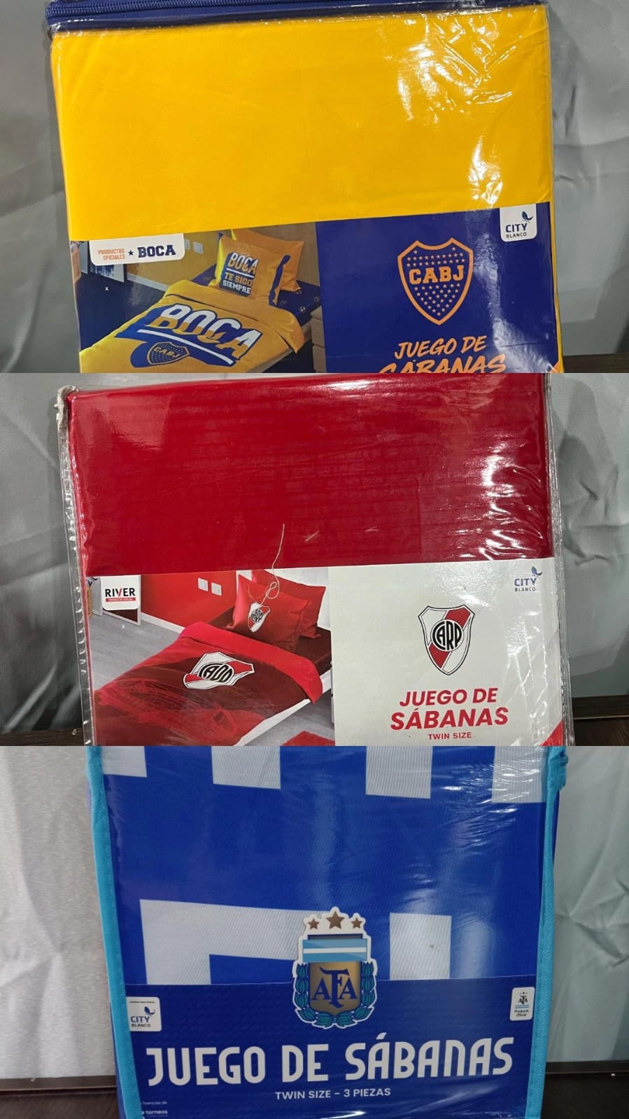 Sábanas de club y la selección