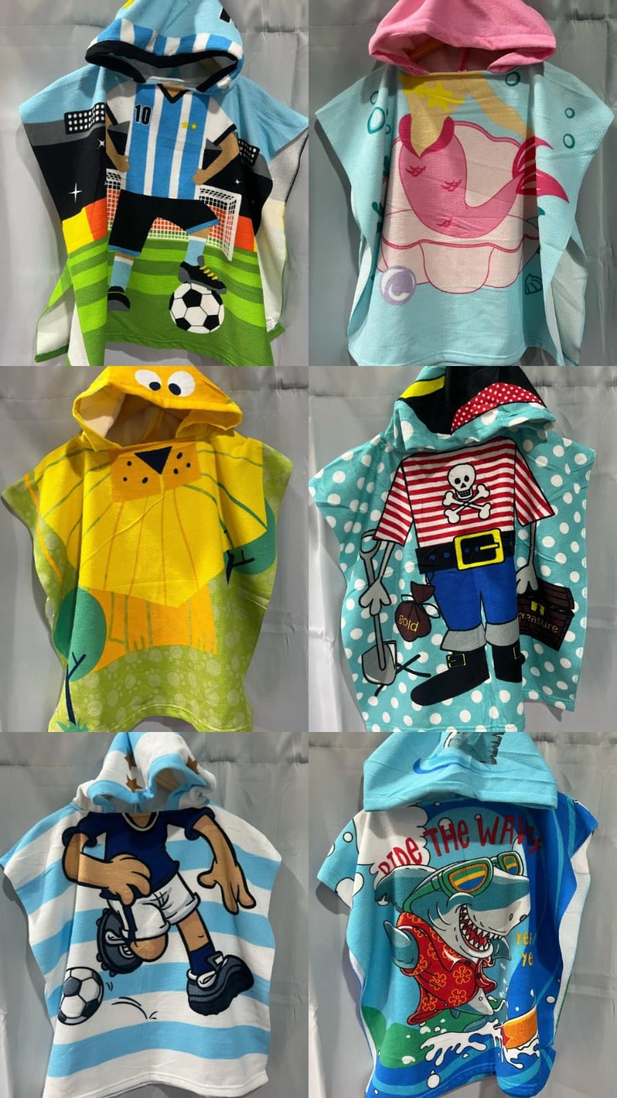 Poncho de baño para niño