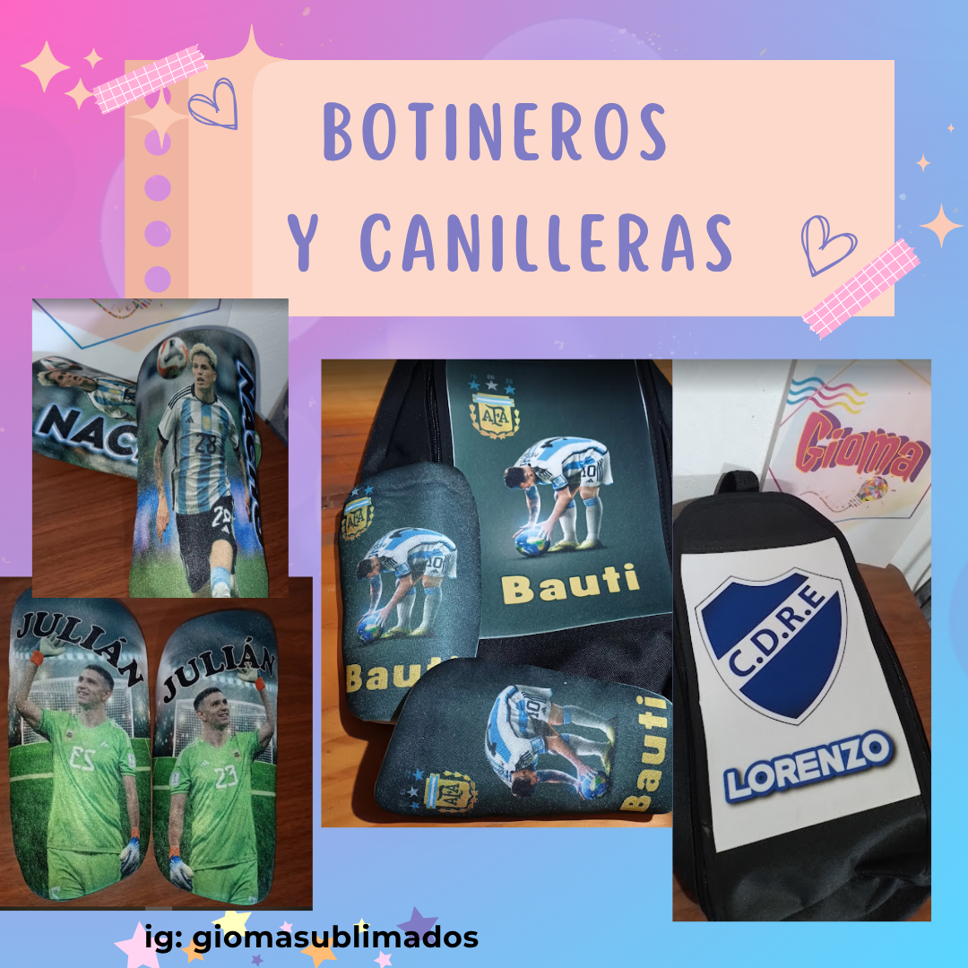 Botineros y Canilleros Personalizados Sublimados