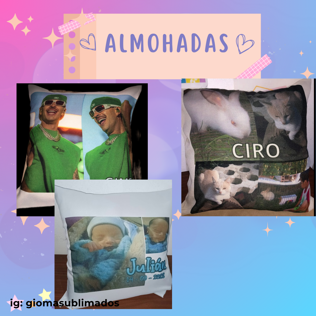 Almohadas Personalizadas Sublimadas