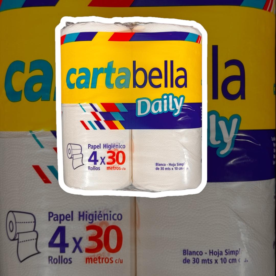 CartaBella 4 Rollos de P.H x 30mts c/u