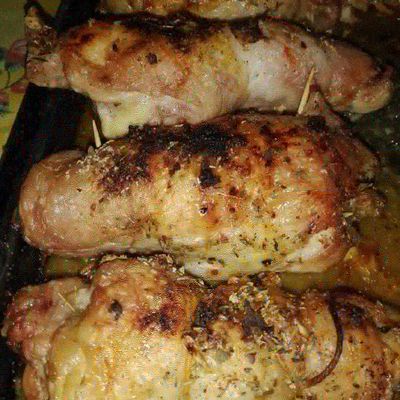 Arrollados de paramuslo congelado