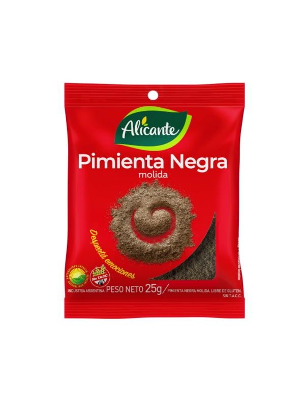 Pimienta  negra molida alicante x 25gr