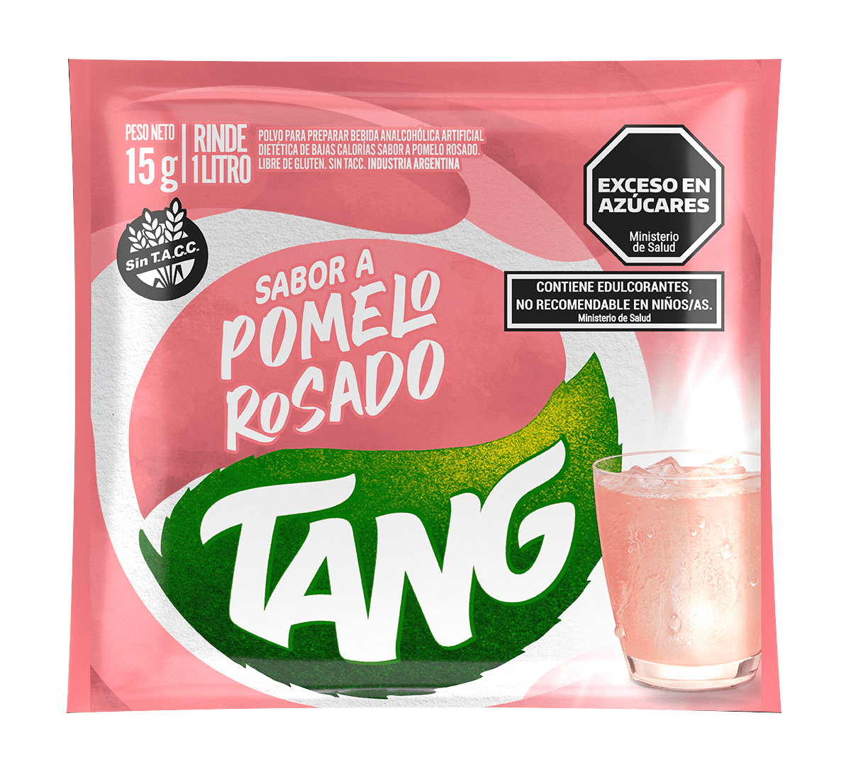 Jugo en polvo tang pomelo rosado x 15gr