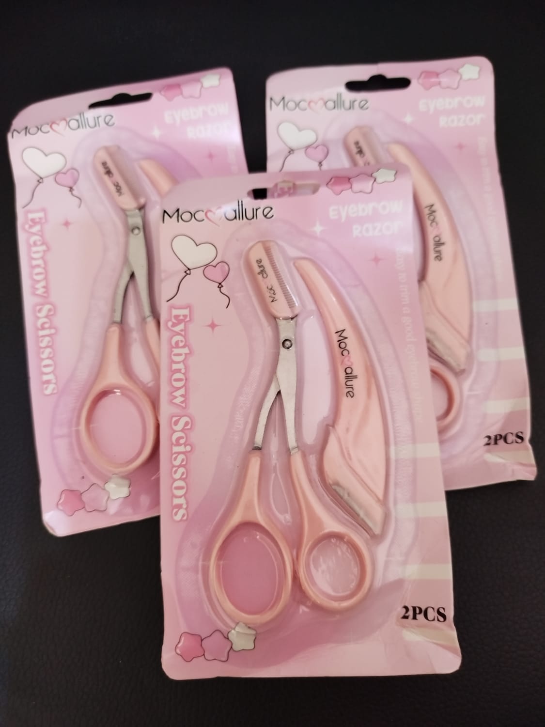 Tijera mas peine de precisión para cejas