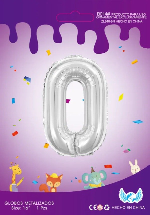 Globo numero en blister