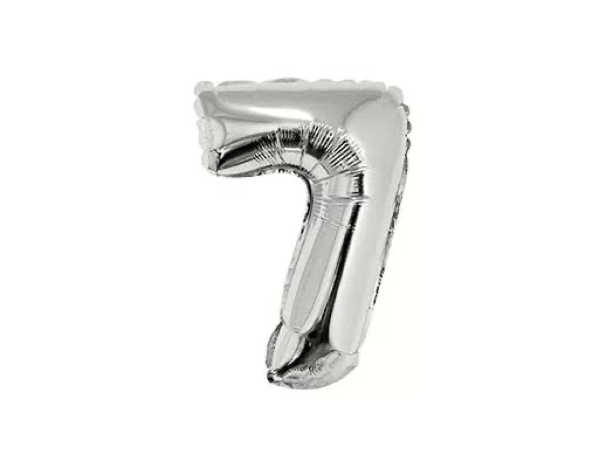 Globo número Plateado
