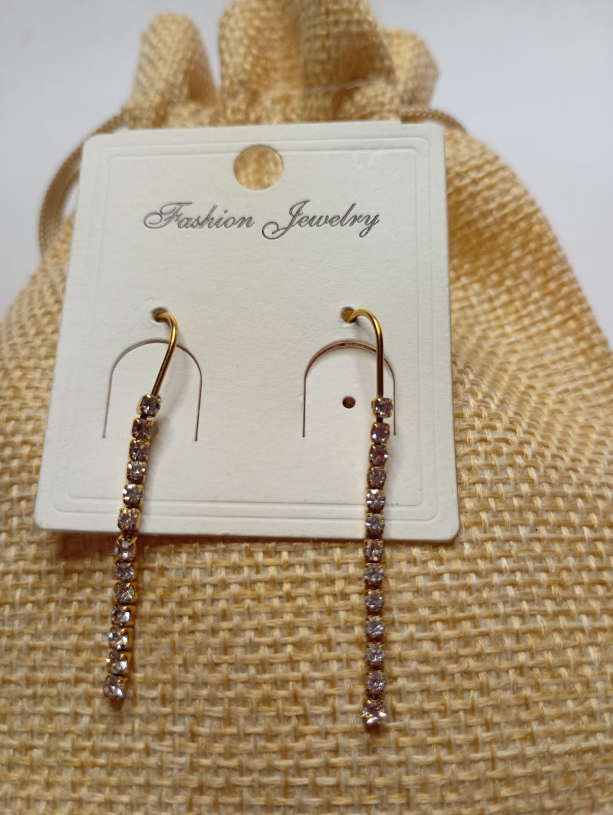 Aros colgante con strass