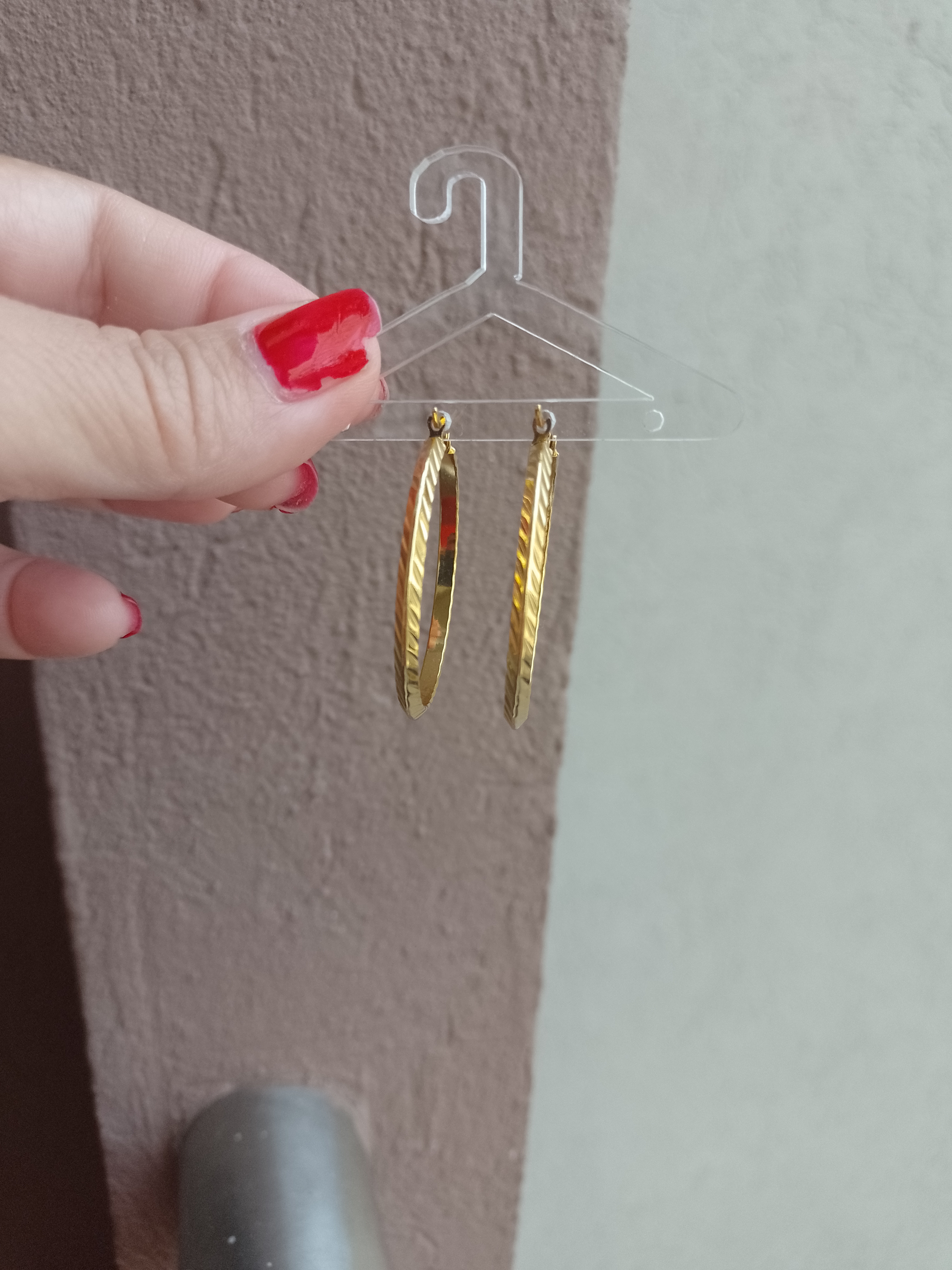 Argollas dorada acero dorado