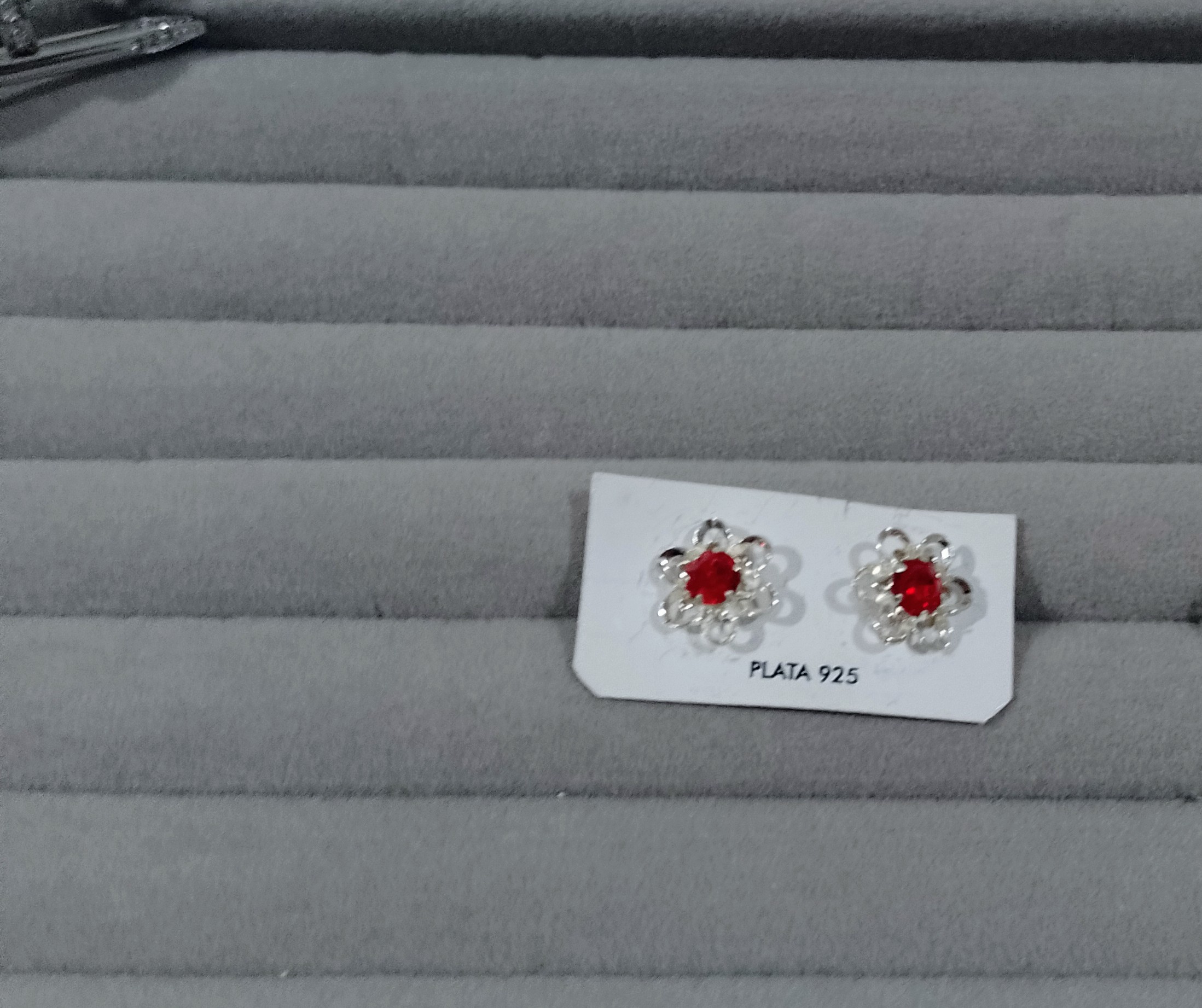 Aros pasante plata laminada con corazón