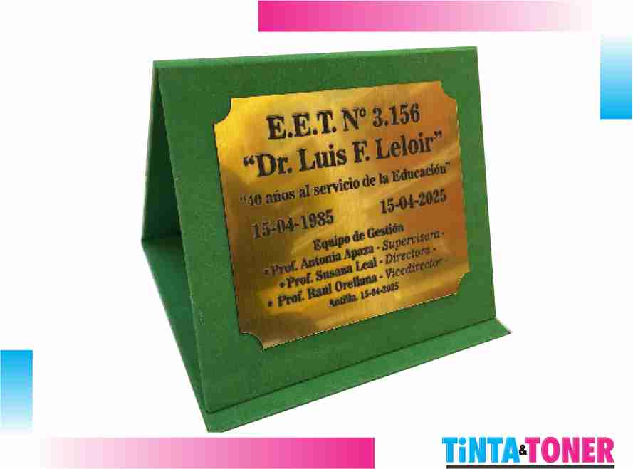 MOD 301 - RECONOCIMIENTO TIPO LIBRO / TRIPTICO CON BICAPA ORO / PLATA - 17 X 21 CM