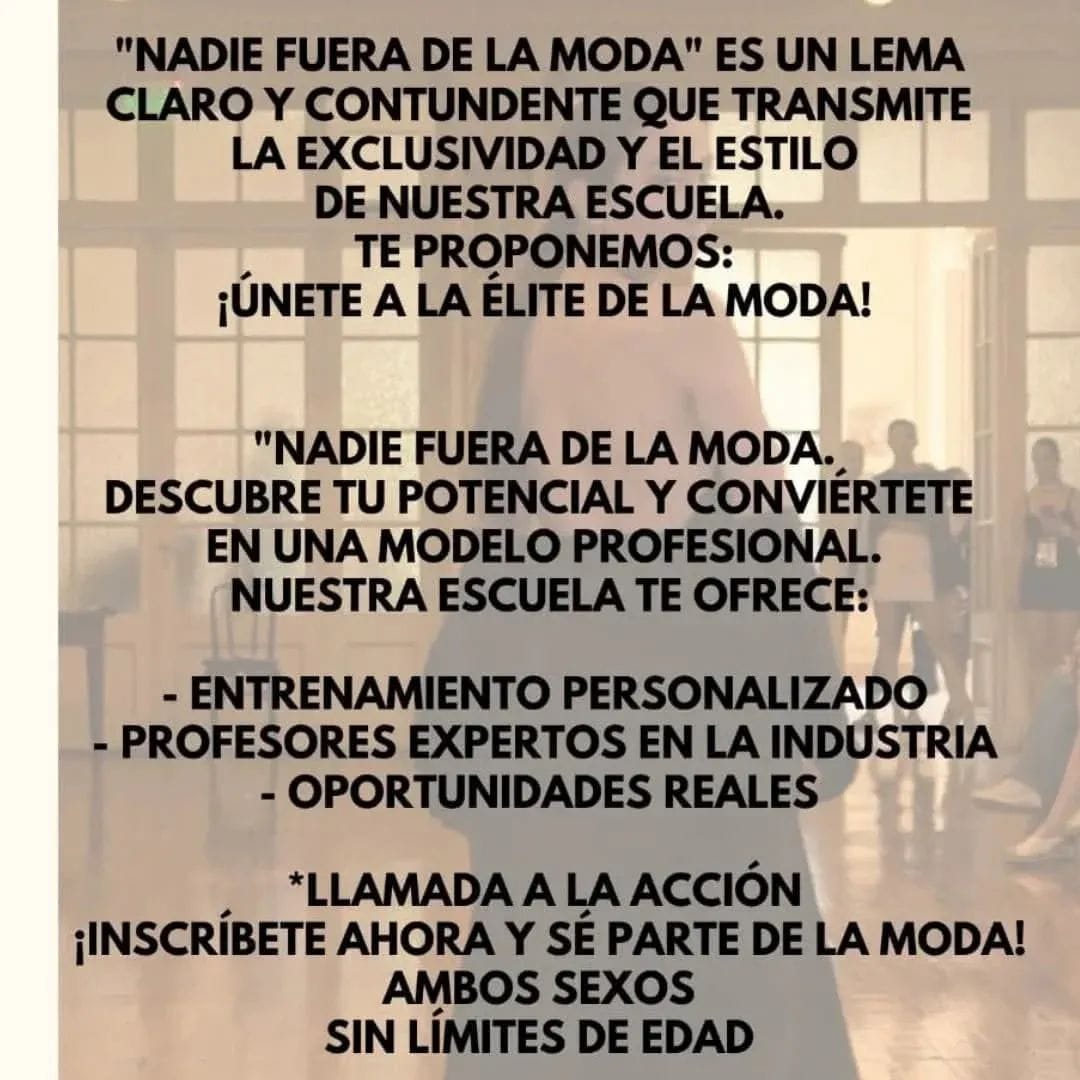 Asesoramiento y orientación para el desarrollo de una carrera en el modelaje
