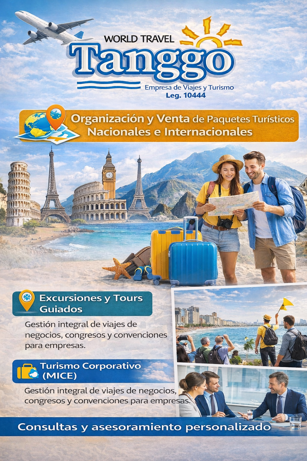 ORGANIZACION DE TOURS O CIRCUITOS GRUPALES O INDIVIDUALES O VIAJES CORPORATIVOS