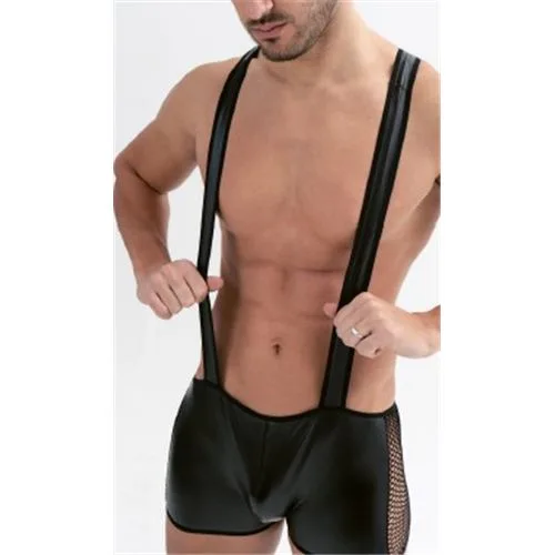 Hombre -Body Engomado con Tiradores