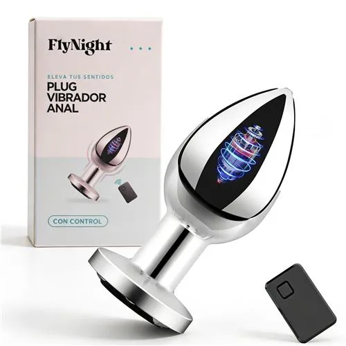 Plug Vibrador Anal Plateado