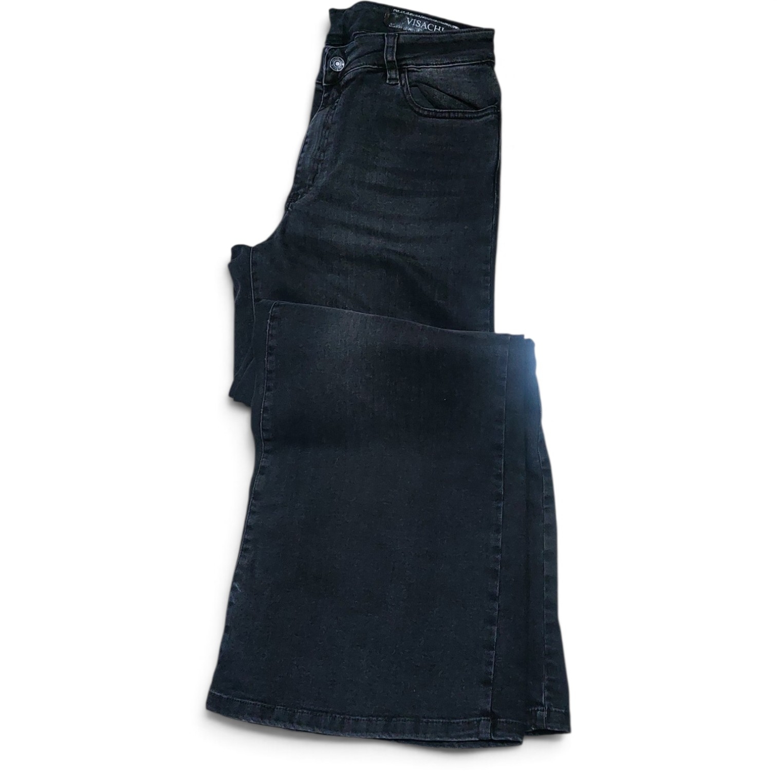 Wide leg negro elastizado