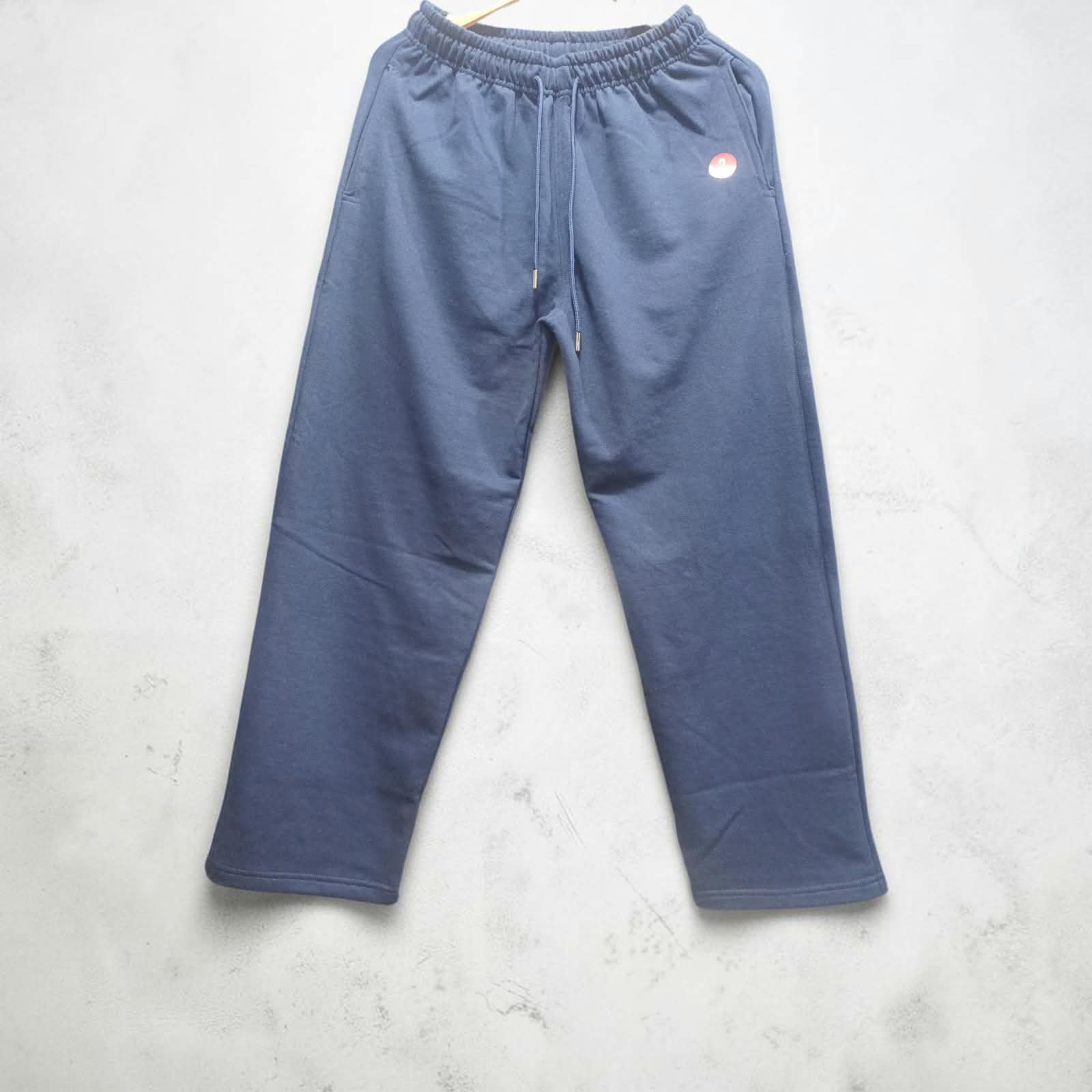 Pantalón baggy rústico peinado – Azul